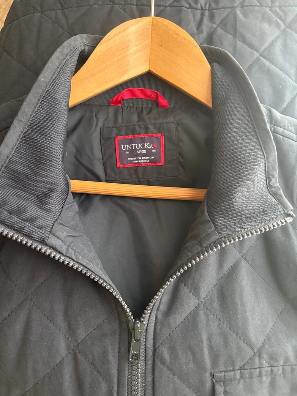 UNTUCKit Marty Quilted City Jacket Navy Blue Men’s Size Large